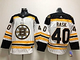 Boston Bruins 40 Tuukka Rask White Adidas Stitched Jersey,baseball caps,new era cap wholesale,wholesale hats